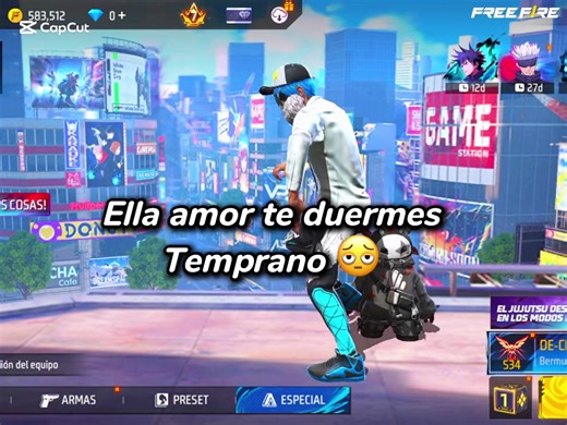 Ella amor te duermes temprano en Free Fire