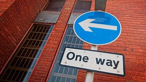 The rules around driving the wrong way down a one-way street