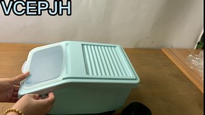 VCEPJH 8Lbs Dog Food Storage Container Stackable Pet Food Storage with Wheel Airtight Cat Food Containers Plastic Dry Food Sealed Bucket for Pet Food Rice and Flour