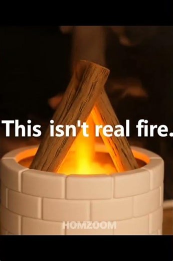 Homzoom Flame Humidifier & Aroma Diffuser – Ultrasonic Sleep Aid with Realistic Flame Effect