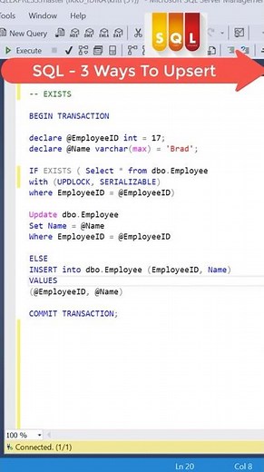 SQL Tricks | Incremental Data Load | 3 Ways To Upsert Data | Merge | RowCount | Exists
