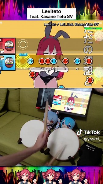 Leviteto feat. Kasane Teto SV [Osu] 🥁 #osu #drums #drummer #drumcover #taiko #stepmania #ddr #dance #dancer #dancing #slap #animememes #animedance #animeedit #animationmeme #leviteto #レビテト #kasaneteto #重音テト #hatsunemiku #初音ミク #하츠네미쿠 #vocaloid #ボカロ #보컬로이드 #funny #fyp #viral