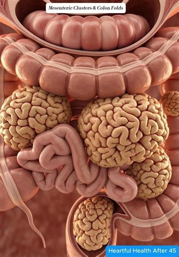 Mesenteric Clusters & Colon Folds | 3D Educational View #shorts #viral #constipation