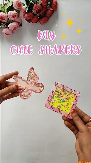 DIY Cute Shakers 💖✨🦋 #DIY #CuteCraft #Shorts