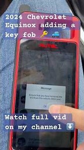 Adding a key fob to a 2024 Chevrolet Equinox