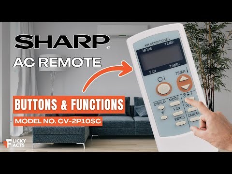 Sharp AC Remote Buttons & Functions (Model No: CV-2P10SC) | Heat Pump Remote Guide