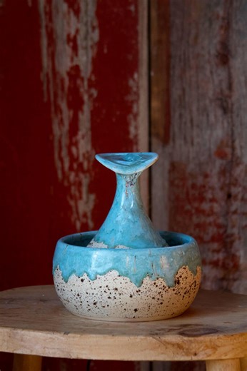 Handmade Ceramic Tabletop Fountain – Unique Outdoor & Indoor Water Feature, Tranquil Home Décor - Etsy