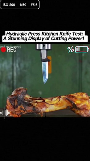 Hydraulic Press Kitchen Knife Test: Cutting Power Display