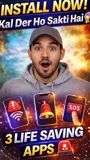 ⚠️ Kal Der Ho Sakti Hai! Abhi Install Karo Ye 3 Emergency Apps 🚨