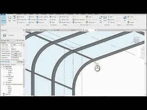 curtain wall slanted curved panel glass