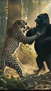 When a Lion Attacks a Gorilla in the Forest | Wild Animal Battle