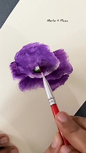 9K views · 176 reactions | Simple Purple Poppy Flower Art in Acrylic #Acrylic #acrylicpainting #flowerart #art | MB.Plaza Art | Facebook