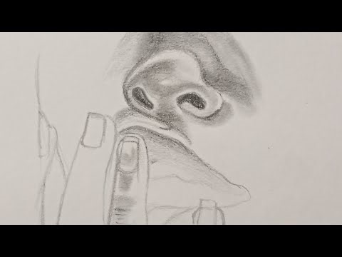 Face of hand finger pencil drawing tutorial