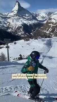 How to get down a steep slope skiing beginner ski tip