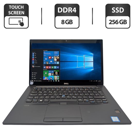 Купити ультрабук Dell Latitude 7480 / 14" (1920x1080) IPS Touch / Intel Core i7-7600U (2 (4) ядра по 2.8 - 3.9 GHz) / 8 GB DDR4 / 256 GB SSD / Intel HD Graphics 620 / WebCam в Україні