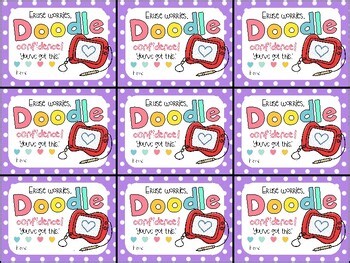 Magnetic Drawing Board (Doodle Sketch) Testing Motivation Gift Tag- Erase worrie