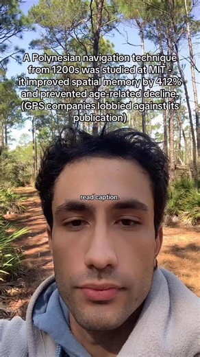 How Minds Work on Instagram: "1. The technique was called “Wayfinding Lōkahi” — path harmony. Polynesian navigators crossed thousands of miles of open ocean without instruments by building mental maps of stars, currents, and wave patterns. They didn’t memorize routes. They internalized the environment. A navigator would close their eyes and mentally “walk” the ocean route, feeling the swell patterns, seeing star positions, hearing bird calls. The hippocampus (spatial memory center) grew denser w