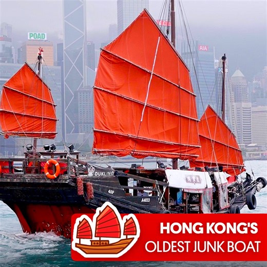 26K views · 260 reactions | Junk boats were prevalent in Hong Kong. It's sad how there's only one left today! ⛵️ | Great Big Story | Facebook