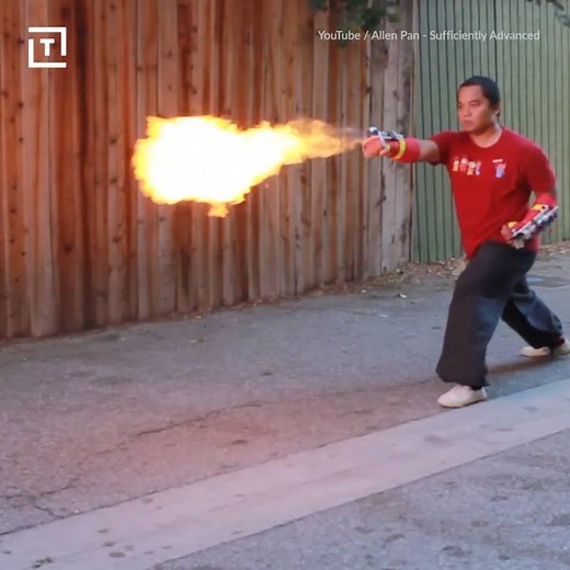 8.5M views · 21K shares | Become a firebender with these punch-activated flamethrowers. | Thrillist | Facebook