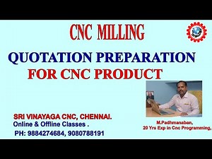 QUOTATION FOR CNC COMPONENT - CNC MACHINING COST CALCULATION