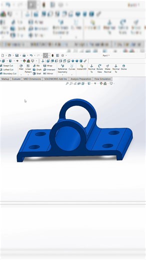 SOLIDWORKS PART MODELING 18|| #shortfeed #solidworks #3ddesign #cad