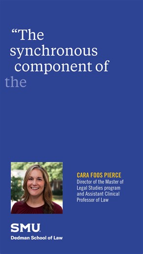 SMU Dedman School of Law on Instagram: "Build practical skills for regulated fields like compliance, HR, finance, sports, and criminal justice through our online M.L.S. program. Customize your path with concentrations, study part-time, and finish in two years. Learn more today at the link in our bio. #OnlineMLS"