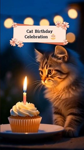 Adorable Cat Birthday Celebration