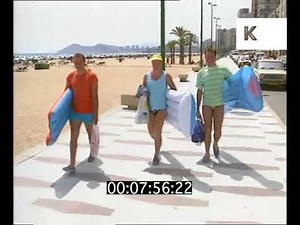 1990s UK, Beach Scenes, Brits on Holiday, Summer