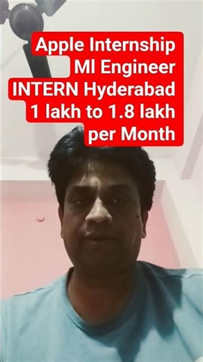Apple Internship 2025 | Software Engineering Intern | Machine Learning | Hyderabad