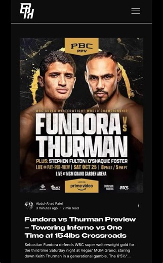 Believe The Hype | Fundora Vs Thurman Article