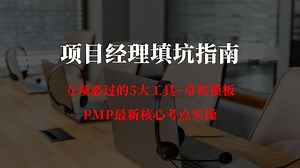 项目经理填坑指南：立项必过的5大工具+章程模板｜最新PMP核心考点实操