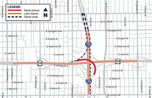 KDOT adjusts start date for long-term closure of Kellogg on-ramp