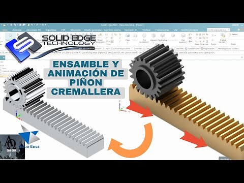 Solid Edge PIÑON CREMALLERA | Tutorial |