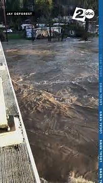 Heavy rain in Oregon pushes Clackamas River to flooding - viewer videos show rushing water