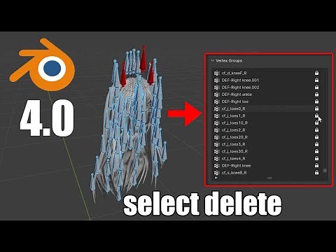 Blender 4.0 - Delete Unused Vertex Groups/Weight Paints from The Selected Bone