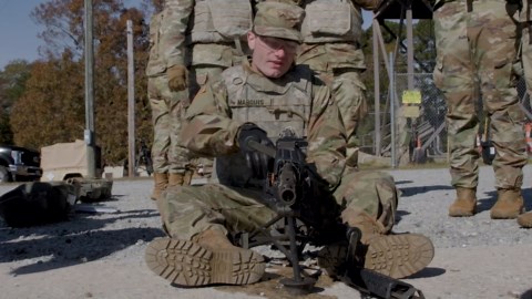 Cavalry soldiers conduct M2 .50 cal live-fire training