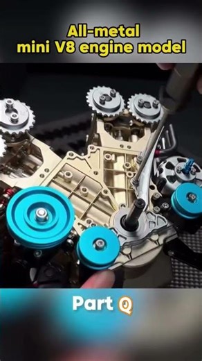 mini v8 engine assembling #fly #dry