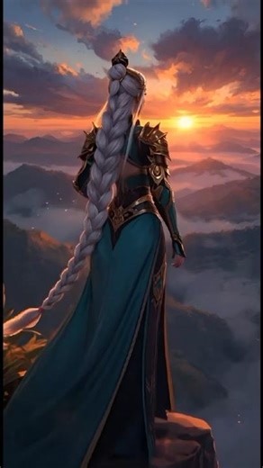 Elven Sunshine | A Beautiful Elf Woman Enjoying the Sunrise #ai #aiart #art #beauty #women