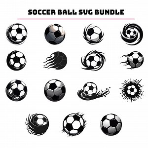 Soccer Ball SVG Bundle | Football Silhouettes for Cricut and Silhouette - Etsy