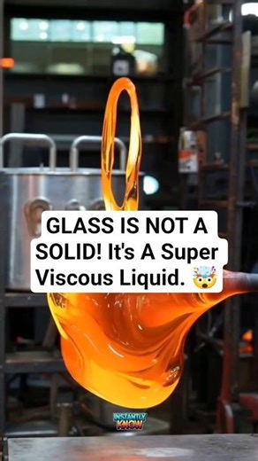 Glass is NOT a Solid! Supercooled Liquid Facts 🤯 #sborts