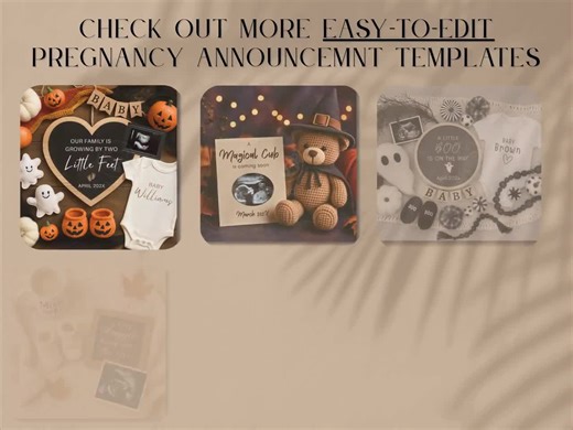 Gender Reveal Halloween Announcement Canva | Editable Cauldron Template 3 Colors | Smoking Pot Baby Reveal Digital | Pink Blue Neutral - Etsy