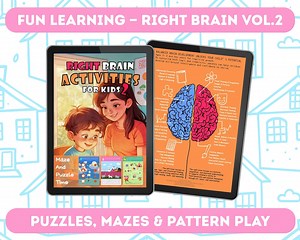 Right Brain Games #2: Maze & Logic Puzzle Time | Preschool Visual Thinking Workbook (printable PDF) - Etsy Australia