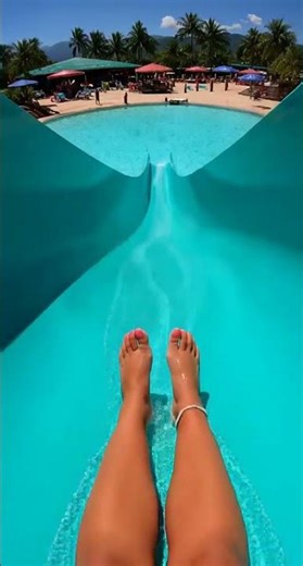 POV: The Steepest Water Slide Drop Ever 😱 | Ultra Realistic GoPro Ride #GoPro #WaterPark