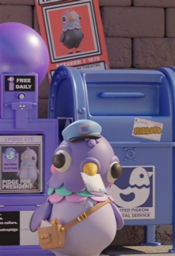 Who’s going to that Pidgy Stardust show? 🐦💌 #blender3d #animation #gif