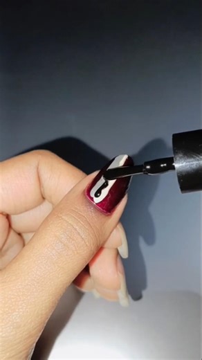 Easy Nail Art Design with safety pin 💅😍✨ #nails #rednails #beautiful #nailmail #justviral #nailart