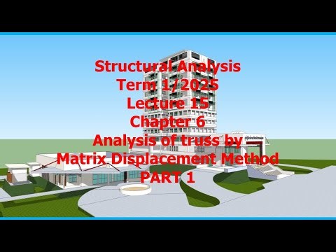 15 Ch 6 Truss and Matrix Displacement Method PART 1 Structural Analysis Term 1 2025 Aug 18 2025