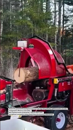 🔥 High-Speed Firewood Processor Machine in Action! 🌲🪵 #Firewood #Forestry #AgriTech