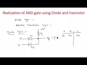 AND gate | Realization using Diode and transistor | PDC | Lec-95