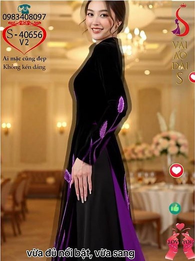 A black ao dai (traditional Vietnamese dress) is very elegant and easy to wear for parties.