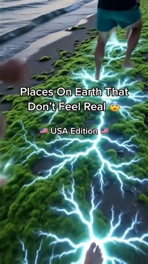 USA Neon Beach Adventure 🌌⚡ | Glowing Moss Steps in the Dark